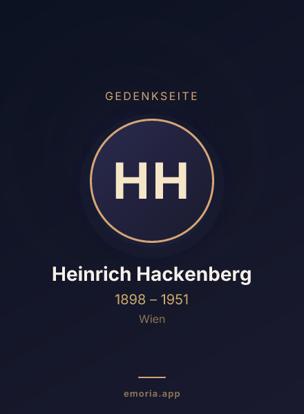 Gedenkportrait von Heinrich Hackenberg