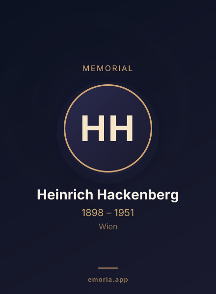 Memorial portrait of Heinrich Hackenberg
