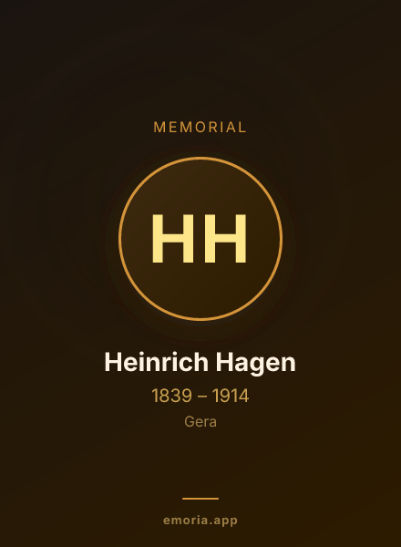 Memorial portrait of Heinrich Hagen