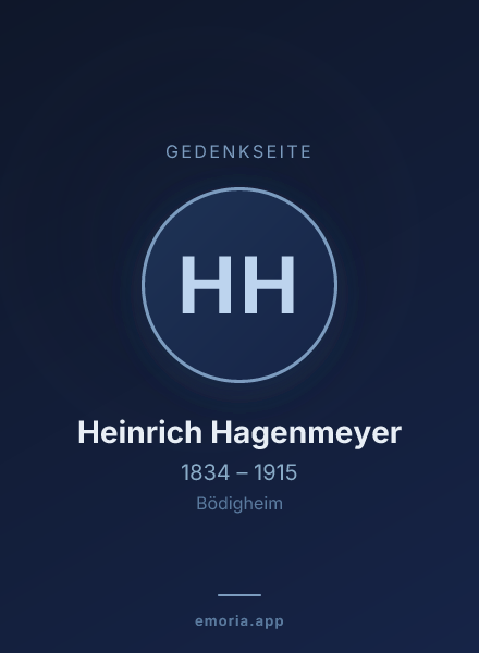 Gedenkportrait von Heinrich Hagenmeyer