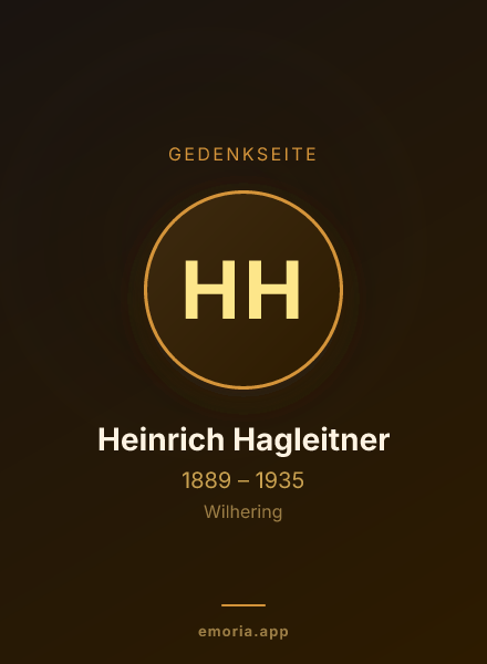 Gedenkportrait von Heinrich Hagleitner