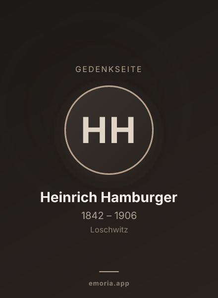 Gedenkportrait von Heinrich Hamburger