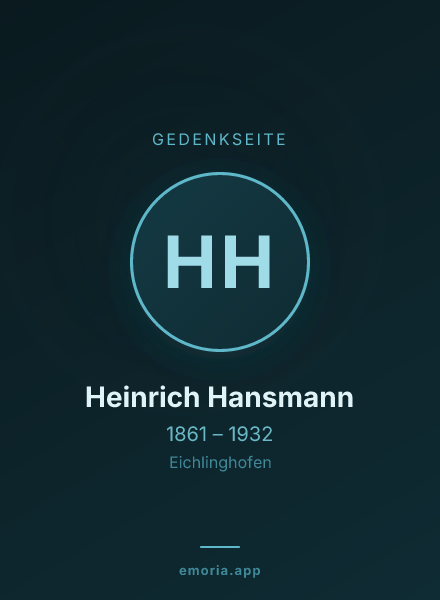 Gedenkportrait von Heinrich Hansmann