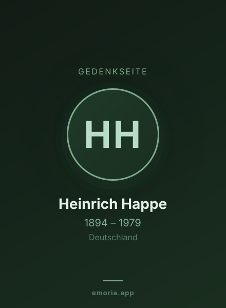 Gedenkportrait von Heinrich Happe