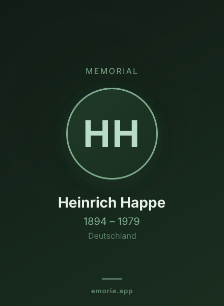 Memorial portrait of Heinrich Happe