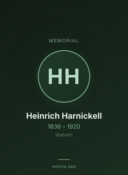 Memorial portrait of Heinrich Harnickell