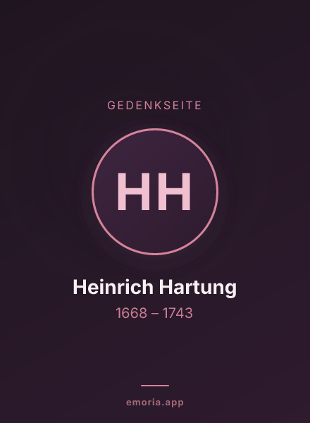 Gedenkportrait von Heinrich Hartung