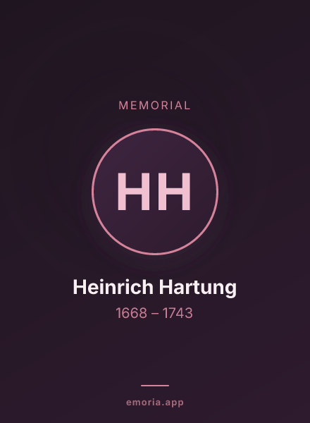 Memorial portrait of Heinrich Hartung