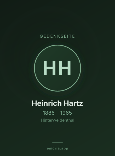 Gedenkportrait von Heinrich Hartz