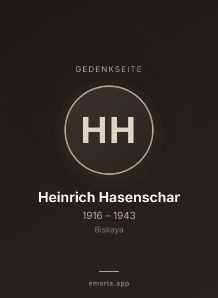 Gedenkportrait von Heinrich Hasenschar