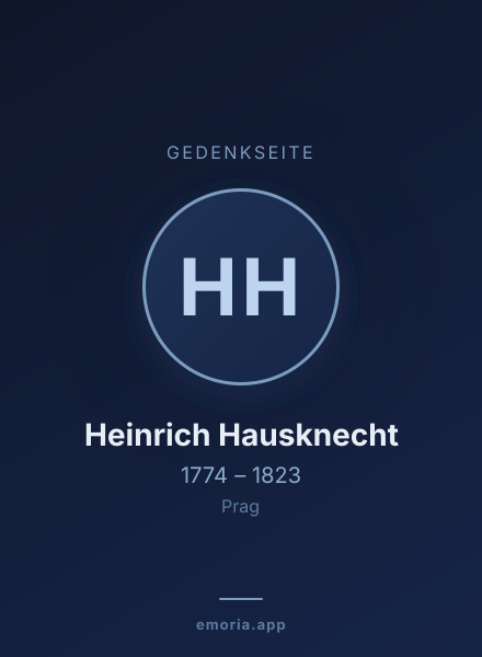 Gedenkportrait von Heinrich Hausknecht