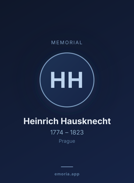 Memorial portrait of Heinrich Hausknecht