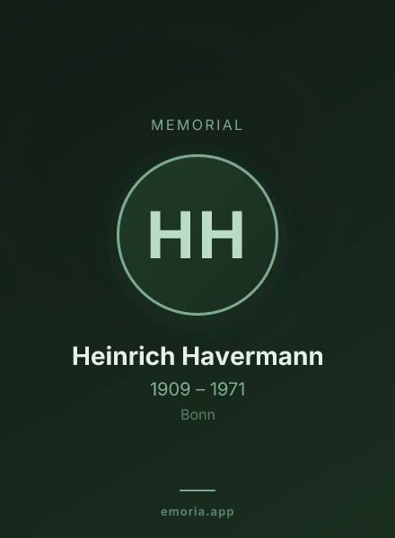 Memorial portrait of Heinrich Havermann
