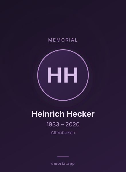 Memorial portrait of Heinrich Hecker