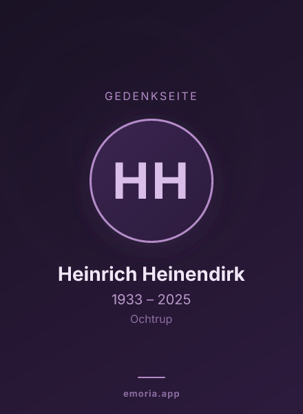 Gedenkportrait von Heinrich Heinendirk