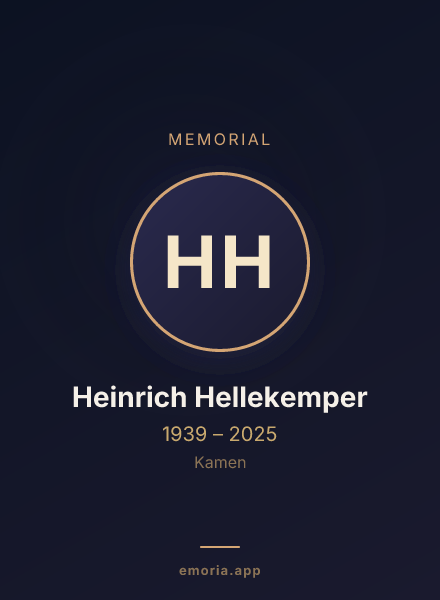 Memorial portrait of Heinrich Hellekemper