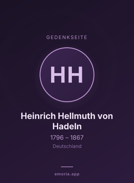 Gedenkportrait von Heinrich Hellmuth von Hadeln