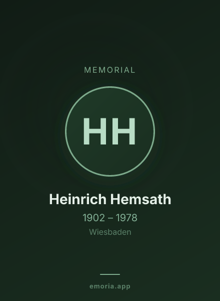 Memorial portrait of Heinrich Hemsath