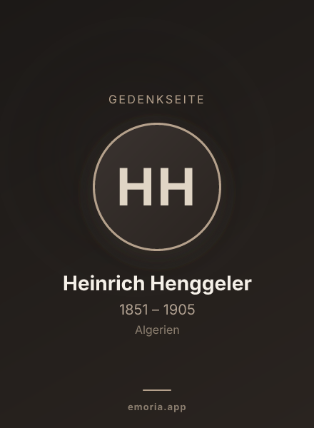 Gedenkportrait von Heinrich Henggeler