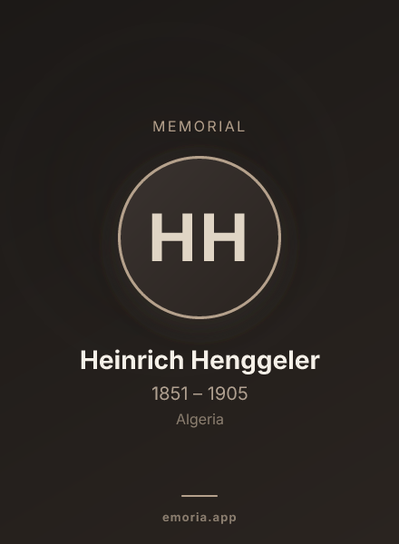 Memorial portrait of Heinrich Henggeler