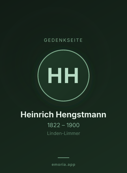 Gedenkportrait von Heinrich Hengstmann