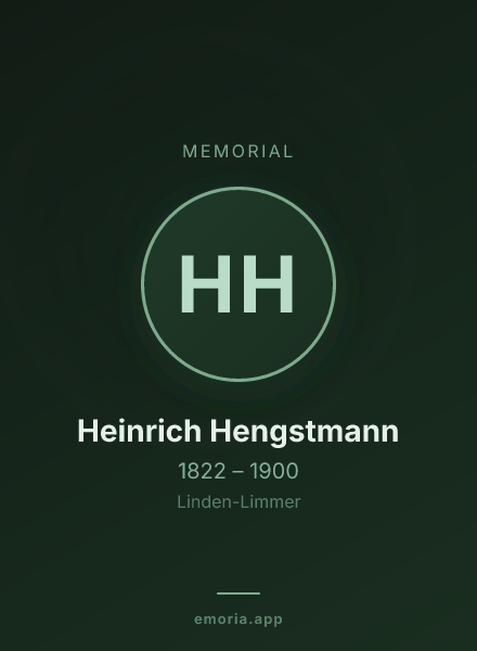Memorial portrait of Heinrich Hengstmann