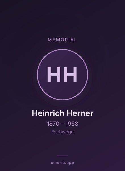Memorial portrait of Heinrich Herner