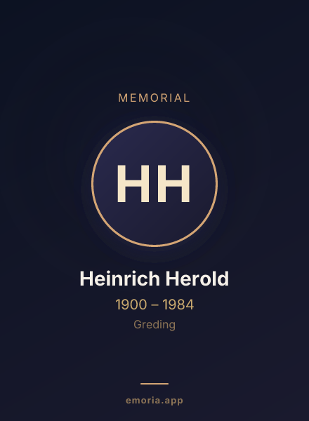 Memorial portrait of Heinrich Herold