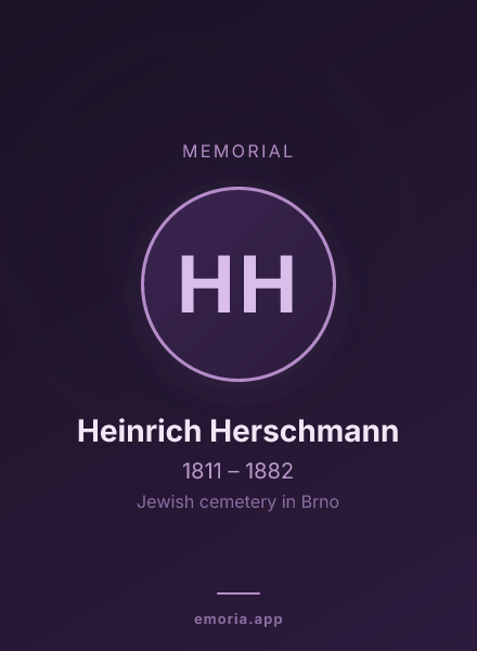 Memorial portrait of Heinrich Herschmann