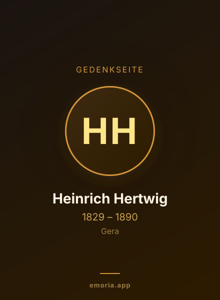 Gedenkportrait von Heinrich Hertwig