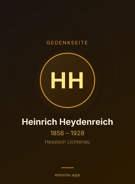 Gedenkportrait von Heinrich Heydenreich