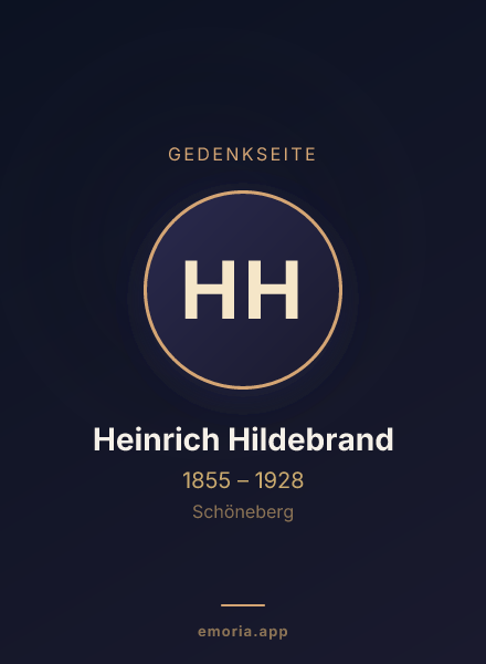Gedenkportrait von Heinrich Hildebrand
