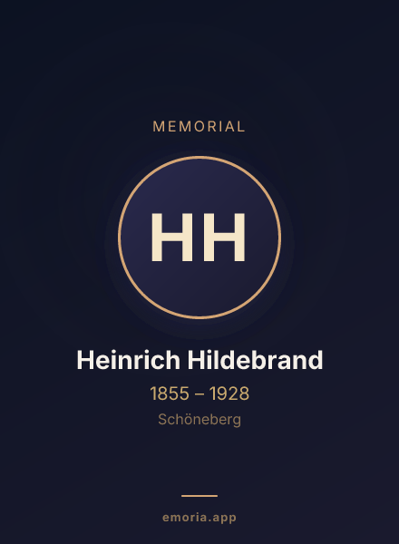 Memorial portrait of Heinrich Hildebrand