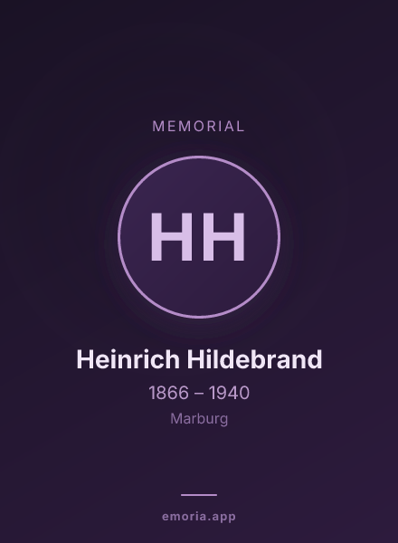 Memorial portrait of Heinrich Hildebrand