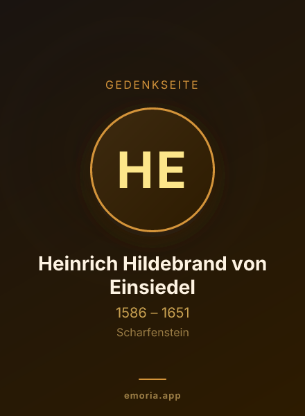 Gedenkportrait von Heinrich Hildebrand von Einsiedel