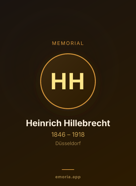 Memorial portrait of Heinrich Hillebrecht