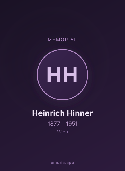 Memorial portrait of Heinrich Hinner