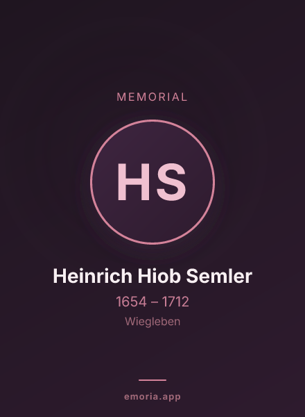 Memorial portrait of Heinrich Hiob Semler