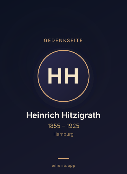 Gedenkportrait von Heinrich Hitzigrath