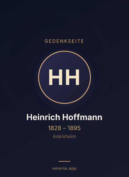 Gedenkportrait von Heinrich Hoffmann