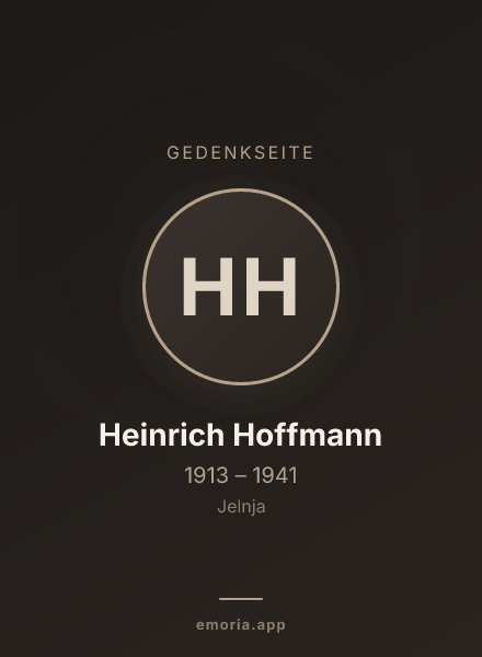 Gedenkportrait von Heinrich Hoffmann