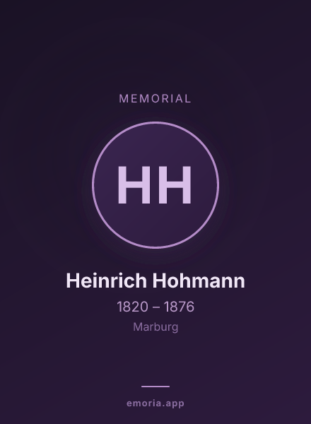 Memorial portrait of Heinrich Hohmann