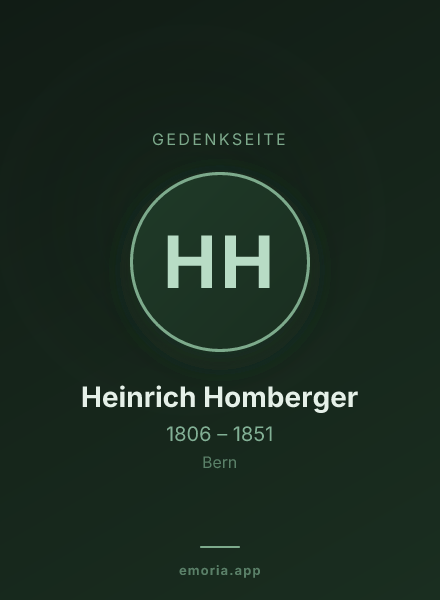 Gedenkportrait von Heinrich Homberger