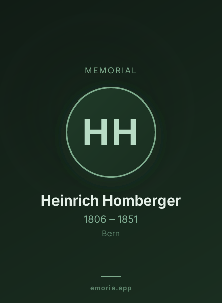 Memorial portrait of Heinrich Homberger
