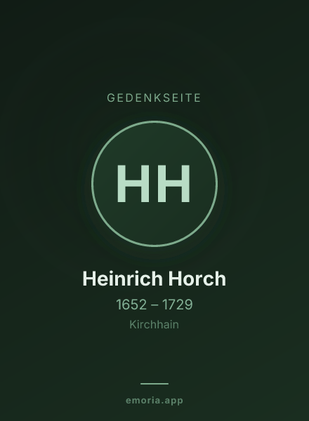 Gedenkportrait von Heinrich Horch