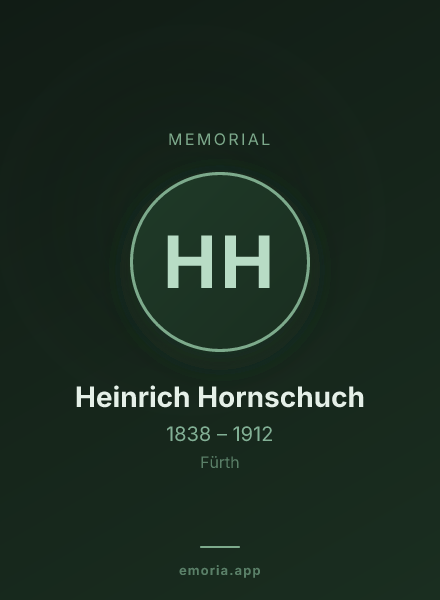 Memorial portrait of Heinrich Hornschuch