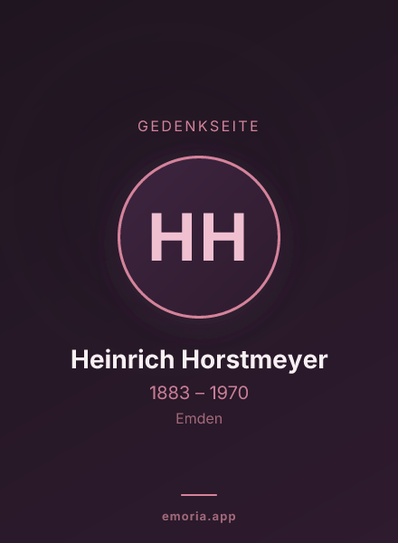 Gedenkportrait von Heinrich Horstmeyer