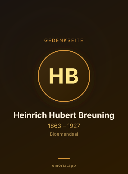 Gedenkportrait von Heinrich Hubert Breuning