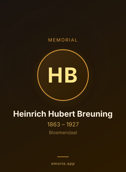 Memorial portrait of Heinrich Hubert Breuning