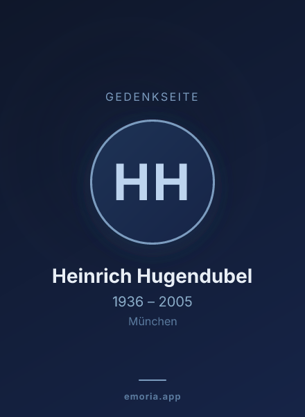 Gedenkportrait von Heinrich Hugendubel